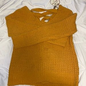 Yellow/mustard cardigan sweater
